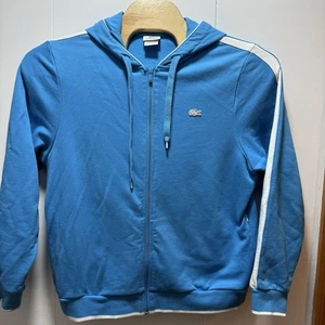 Sudadera con capucha Lacoste Sport para hombre azul manga larga bolsillos cremallera completa talla 6 (XL) - Imagen 1 de 1