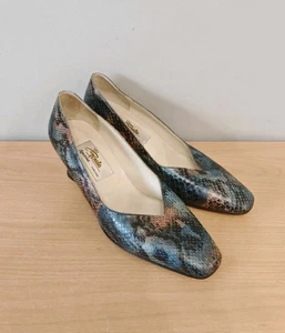 Renata Signorina Vintage Schuhe Damen UK 6 EUR 39. 5 Schlangenhautmuster - Bild 1 von 8