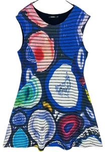 Abito Senza Maniche A Collo Rotondo Geometrico Da Donna DESIGUAL Taglia 2XL - Foto 1 di 8