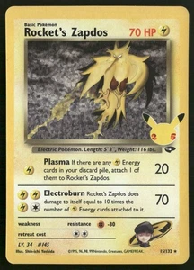Rocket's Zapdos Celebrations: Classic Collection 15/132 Pokemon TCG - Picture 1 of 2