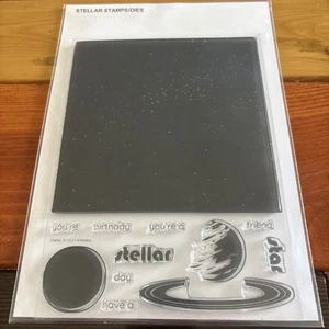 Juego de estampillas y troqueles estelares Altenew sistema solar planetas espaciales - Imagen 1 de 6