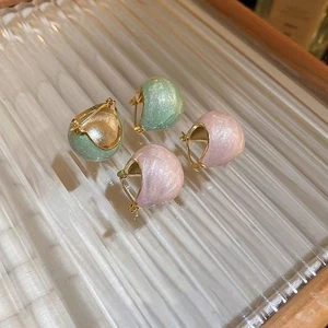 Design Stud Earrings Women Earrings Korean Style Earrings Enamel Ear Buckle - Picture 1 of 7