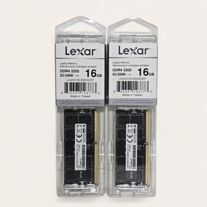 Lexar 32GB (2x16GB) DDR4 SODIMM RAM 3200MT/s CL22 260-Pin Laptop Memory🔥 - Afbeelding 1 van 1
