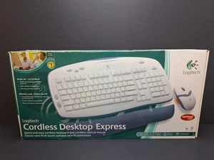 Logitech tastiera espresso desktop cordless e mouse ottico senza fili Win Xp 2004 - Foto 1 di 12
