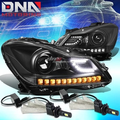 FARO PROYECTOR HALO NEGRO + SISTEMA LED BLANCO 6000K APTO PARA 12-14 CLASE C W204 Foto 1 de 4