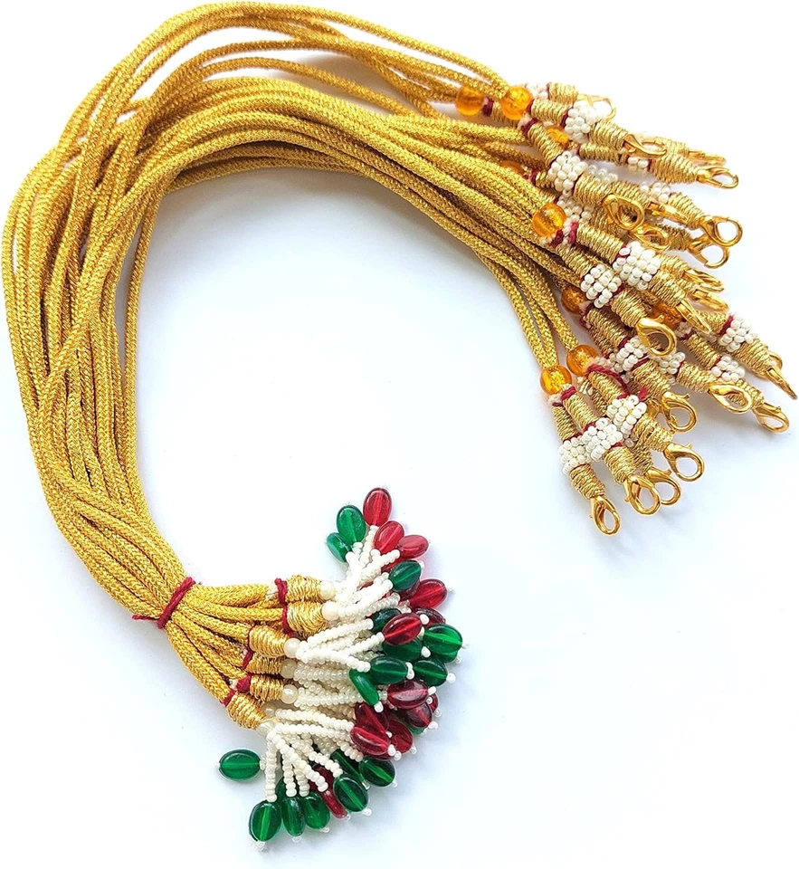 Collar de perlas de metal y latón de 6 piezas cuerda trasera Dori para joyería de hilo de seda Ter Foto 1 de 1