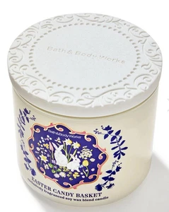 2 Bath & Body Works EASTER CANDY BASKET  Large 3-Wick Candles  -Set of 2- NEW - Picture 1 of 2