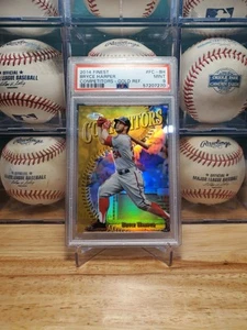 2014 Topps Finest Competitors Bryce Harper Gold Refractor PSA 9 /25 - Imagen 1 de 3
