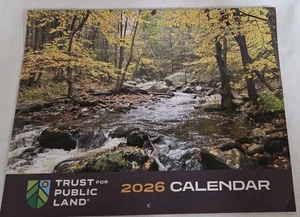 2026 Wandkalender Vertrauen für öffentliches Land Verbindung im Freien 17"x11" Farbe  - Bild 1 von 3
