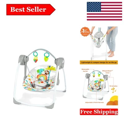 Columpio portátil para bebé Playful Paradise con música - Diseño ligero y compacto Foto 1 de 4