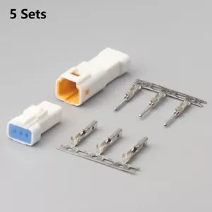 5 Sets 3 Pin Automotive Wire Connector Waterproof 03R-JWPF-VSLE-S 03T-JWPF-VSLE- - Picture 1 of 2