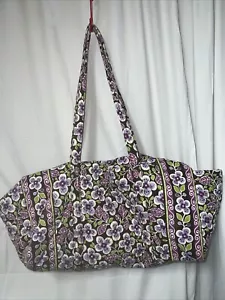Vera bradley XL duffel Carry On travel Weekender Bag Plum Petals 22” Floral - Picture 1 of 8