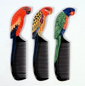 Großhandelspackung handbemalt sortiert rot grün Papagei Vogel Kamm (12er Set) T59P - Bild 1 von 4