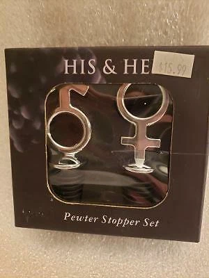  Nuevo juego de tapones de vino His & Hers excelente regalo L@@K       Foto 1 de 4