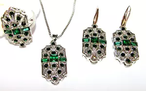 Art Deco Rings Pendants & Earrings lots of colour size choice lovely gift UK - Picture 1 of 115