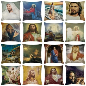 18" Sacred Heart of Jesus Throw Pillow Case Sofa Couch Decorative Cushion Covers - Picture 1 of 48