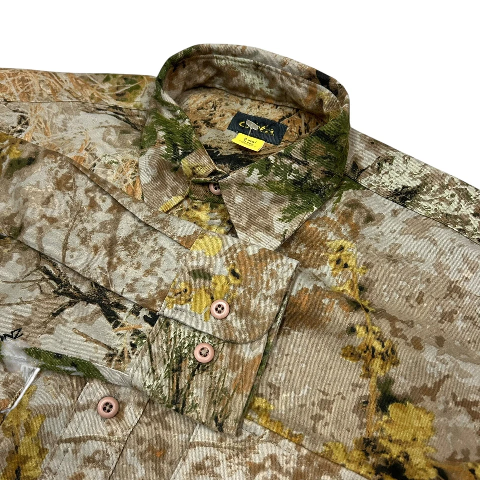 Cabelas Zonz Western Men's Small Camo Woodland Button Up Hunting Shirt NWOT - Image 1 of 4