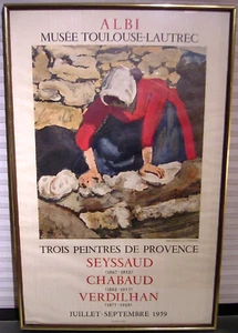 Vtg French 1950s Jacques Villon Musee Painters of Provence Exhibition Poster - Picture 1 of 11