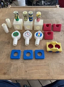 Rare Vintage 1983 Johnson & Johnson PEG PALS VILLAGE Building Block Playset - Picture 1 of 9