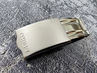 Fivela de fecho Nos genuína 16mm nova vintage Seiko ajuste 6138 6139 6119 6117 Japão Z. - Imagem 1 de 4