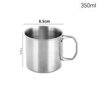 Stainless Steel Folding Handle Cup Portable Carabiner Cup Outdoor Camping Cup Sp