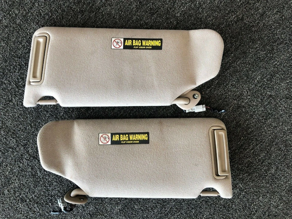 2001-2003 Acura TL Sun Visor Set Right Left Pair Tan OEM - Image 1 of 4
