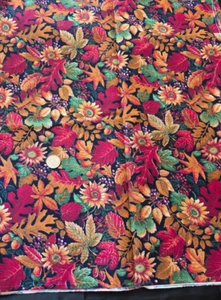 2 yds Fall Autumn Oak Tree Leaves Acorns Fabric Kesslers Concord Fabrics - Picture 1 of 3