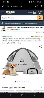 Tienda para mascotas casa-transpirable lavable con malla ventana-tienda de camping plegable Foto 1 de 4