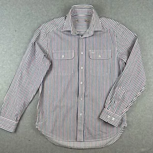 RM Williams Shirt Men's Size S White Striped 100% Cotton Country Western - Picture 1 of 14