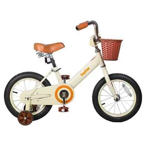 JOYSTAR Vintage Kids Bike with Basket & Training Wheels, 16 Inch Kids - Picture 1 of 12