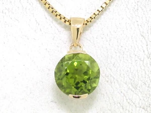 Peridot Anhänger 585 Gelbgold 14Kt Gold facettierter natürlicher Peridot - Bild 1 von 4