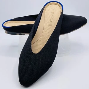 Rothy’s Größe 9 W schwarz The Almond Demi Pantolette Slipper spitz Strick Ballerinas - Bild 1 von 18
