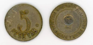 Spanien España Token 5 Ptas 1951 Cooperativa de Consumo La Canetense Barcelona - Bild 1 von 3