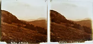 PHOTO STEREO 3D SUR PLAQUE DE VERRE POSITIF 13 x 6 BALLON D ALSACE - Picture 1 of 2
