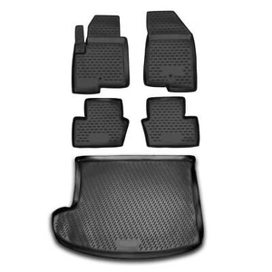 Custom Floor Mats & Cargo Liners for Jeep Patriot 2007-2017 Black 5 Pcs - Picture 1 of 11