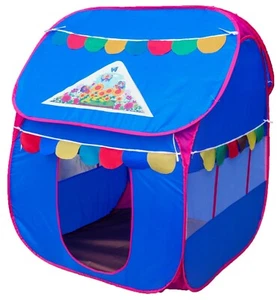 Foldable Pop Up Hut Type Tent House For Kids Toys Play Blue US - Picture 1 of 5