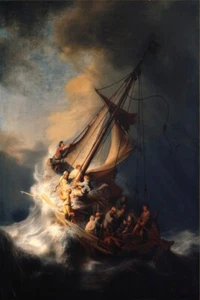 LARGE POSTER Rembrandt - Storm on the Sea of Galilee - Wall Art Print 36x24 - Picture 1 of 4