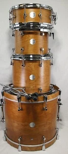 Click Icon 4pc Cherry Drum Set Satin Oil Finish Shell Pack 20 14 12 14 - Picture 1 of 22