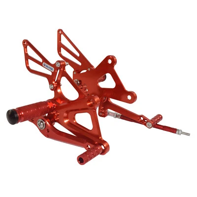 Reposapiés ajustables rojos pedales para HONDA CBR250R 11-15 CBR300R CB300F Foto 1 de 4