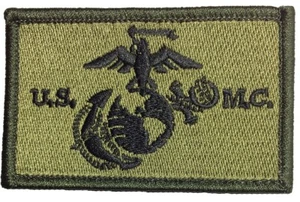 USMC United States Marine Corps EGA Embroidered Touch Fastener Hook Loop Patch O - Picture 1 of 1