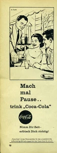 Coca Cola -- Nimm Dir Zeit erfrisch Dich richtig - Werbung von 1957 - - Bild 1 von 1