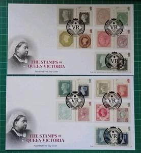 2025 Stamps of Queen Victoria Set of 10 Smilers on 2 FDC London SW1 Pmk - Picture 1 of 3