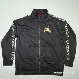 Air Jordan Jumpman Logo Classics Tricot Warmup Track Jacket Ribbon Black Size L - Picture 1 of 10