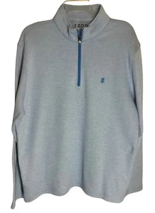 NUEVA Chaqueta Izod Para Hombres Azul Blanco 1/4 Cremallera Talla Mediana M Manga Larga Nueva con Etiquetas $60 - Imagen 1 de 3