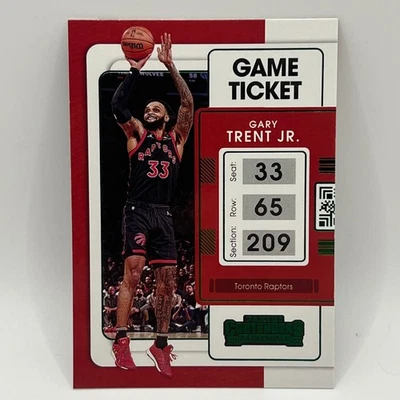 2021-22 Panini Contenders verde Gary Trent Jr #21 Tor Foto 1 de 2