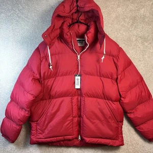 Alpine Design Puffer Jacket Men XL Crimson 1962 Retro Removable Hood $128 NEW - Picture 1 of 11