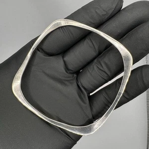 Brazalete Silpada de plata de ley 925 diseño plano ondulado - Imagen 1 de 17