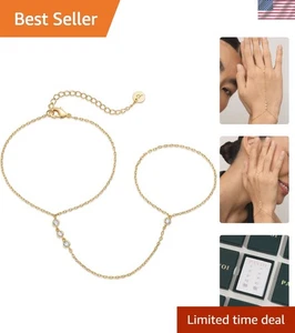 Luxus 14K vergoldet Hand Kette Armband für Stil & Sensibilität - ideales Geschenk - Bild 1 von 7