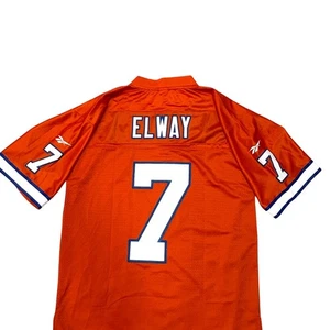 Denver Broncos John Elway #7 Throwback Football Jersey Orange Sz Medium Reebok  - Picture 1 of 10