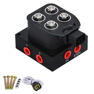 Airbag Universale 1/4 NPT 0-200Psi 12V Controllo Sospensione Blocco 2 Angoli Manif... - Foto 1 di 7
